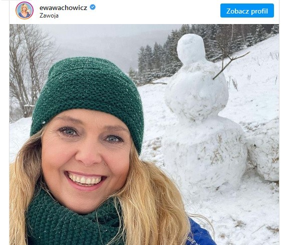 Tęskniłam za taką zimą w Polsce - napisała Ewa Wachowicz na swoim profilu na Instagramie. Nie brakuje tam zdjęć z Zawoi, gdzie aktywnie spędza czas m.in. na biegówkach.Kto jeszcze korzysta z uroków tegorocznej zimy w Polsce?Zobacz kolejne zdjęcia. Przesuwaj zdjęcia w prawo - naciśnij strzałkę lub przycisk NASTĘPNE