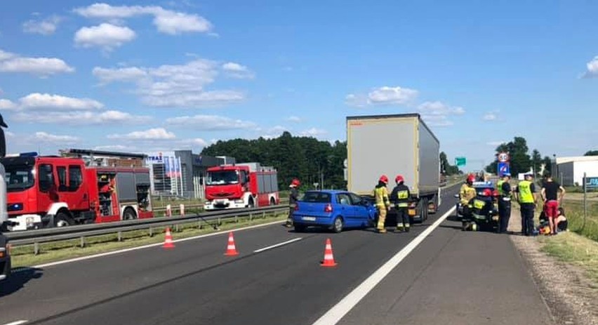 Wypadek na S8 na wysokości miejscowości Łyski