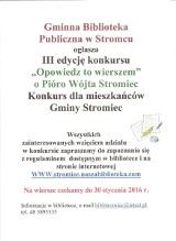 Biblioteka w Stromcu ogłosiła konkurs 