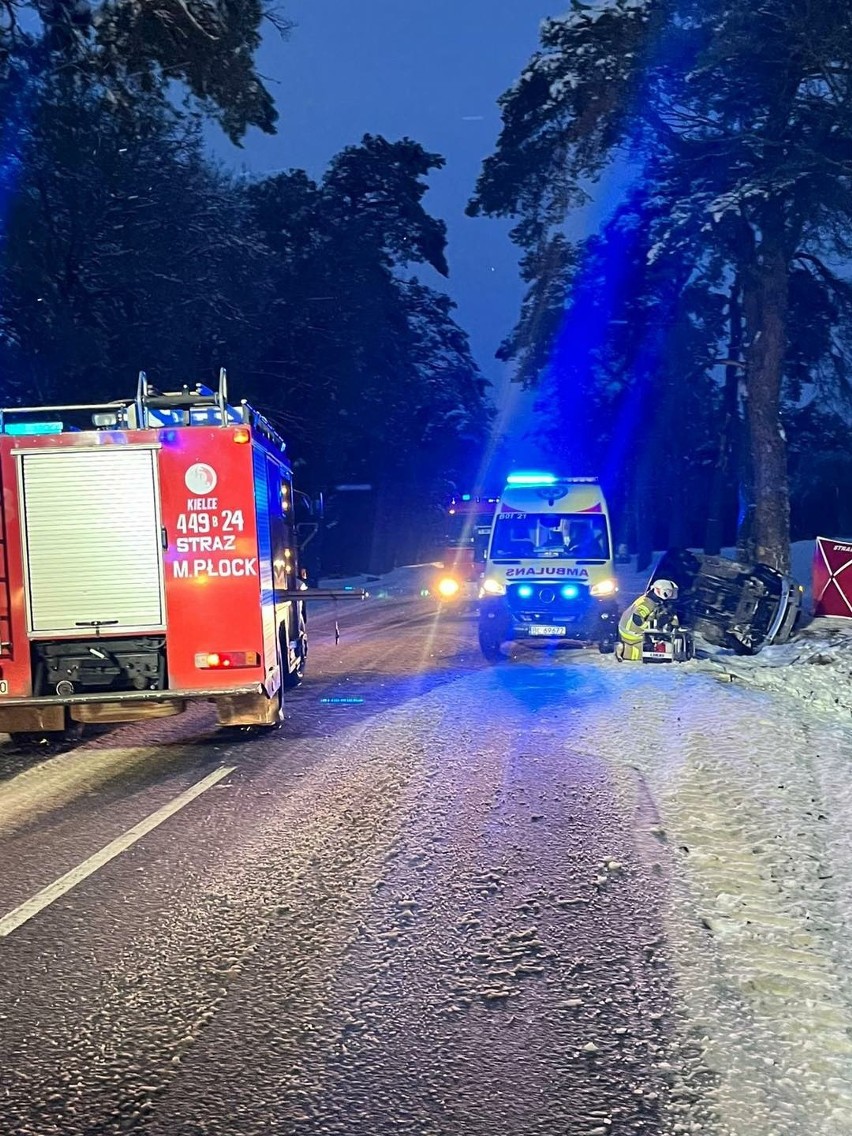 Śmiertelny wypadek na drodze krajowej nr 63 w powiecie kolneńskim