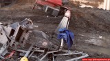 Pietrzykowice: Wypadek na budowie drogi S69. Przewrócona zwyżka z robotnikami, są ranni