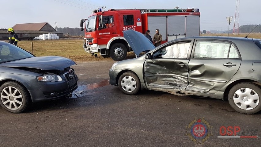 Łyse. Wypadek na skrzyżowaniu. Zderzyły się dwa samochody osobowe [ZDJĘCIA]