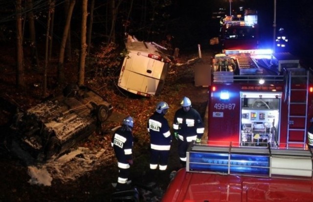 Wypadek na trasie między Wręczycą Wielką a Truskolasami