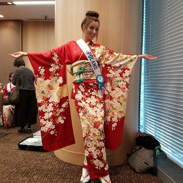 Paulina Maziarz, Miss Polski 2016 na zgrupowaniu Miss International w Japonii.