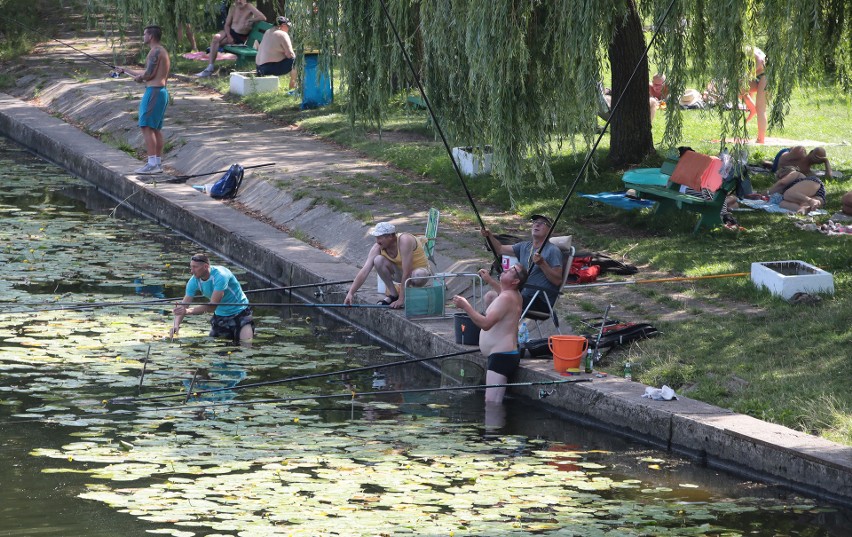 Szczecinianie szukają ochłody na kąpielisku Dziewoklicz...