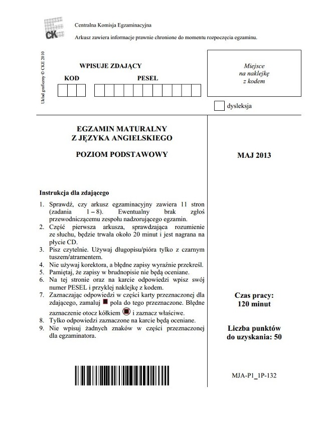 Matura 2014 z j. angielskiego [ARKUSZE, PRZECIEKI, TESTY, PYTANIA] Przykładowe testy z angielskiego