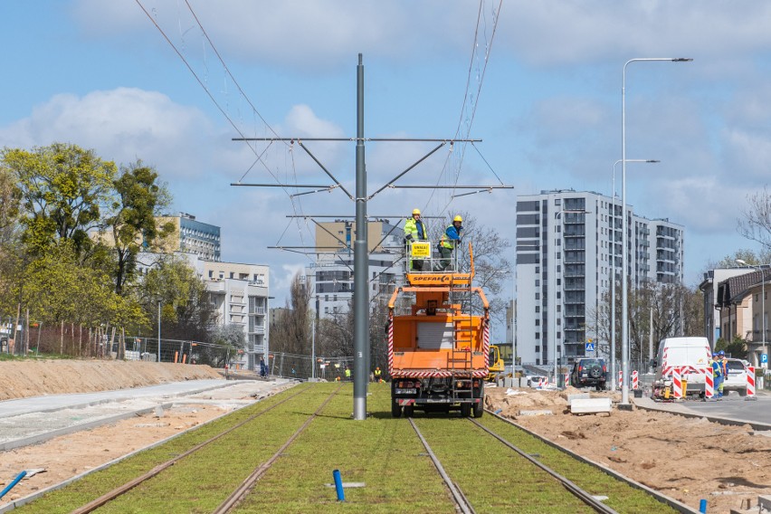 Prace na budowie nowej trasy tramwajowej na Naramowice...