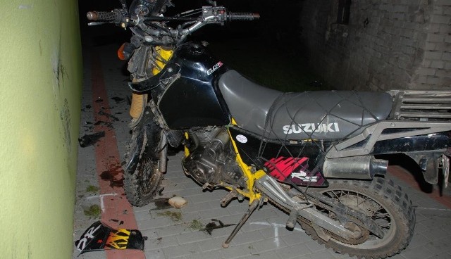 Motocykl po wypadku