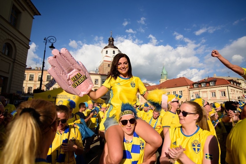 Polscy i szwedzcy kibice przed meczem na Arenie Lublin (ZDJĘCIA, WIDEO)