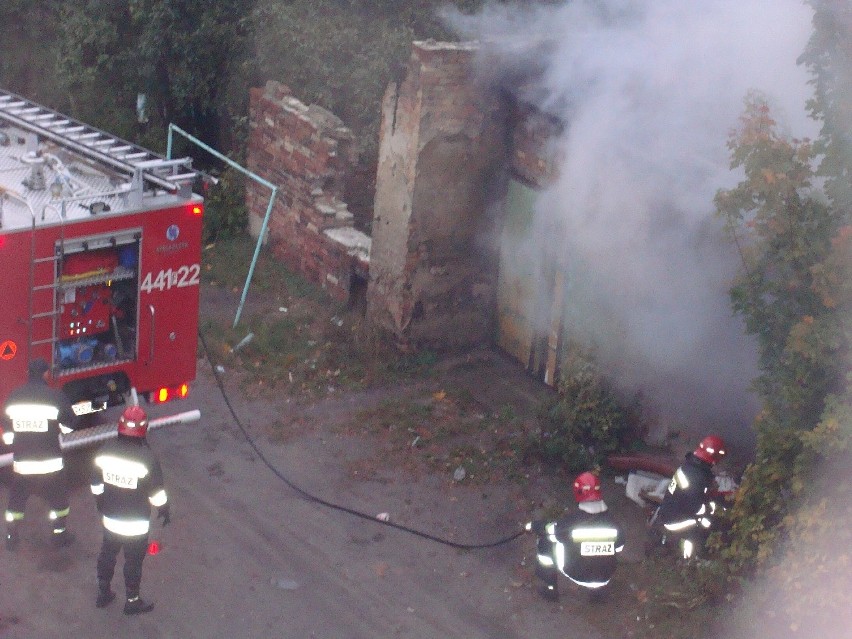 Pożar w Żaganiu przy ul. Dworcowej