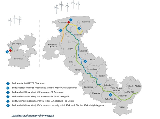 Wybudowane przez PSE instalacje pozwolą odebrać moc wyprodukowaną przez morskie farmy wiatrowe i bezpiecznie przesłać do odbiorców w głębi kraju.