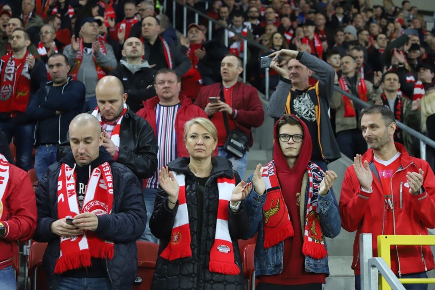 Kibice na meczu Widzew Łódź - Elana Toruń który zakończył się remisem 1:1.