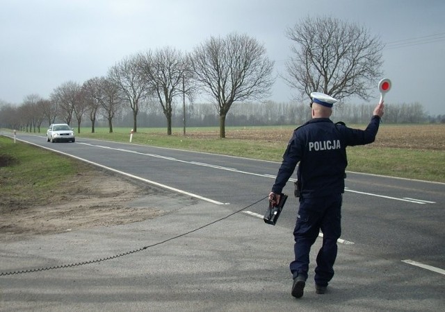 Policjanci prowadzili kontrole na drodze krajowej nr 10.