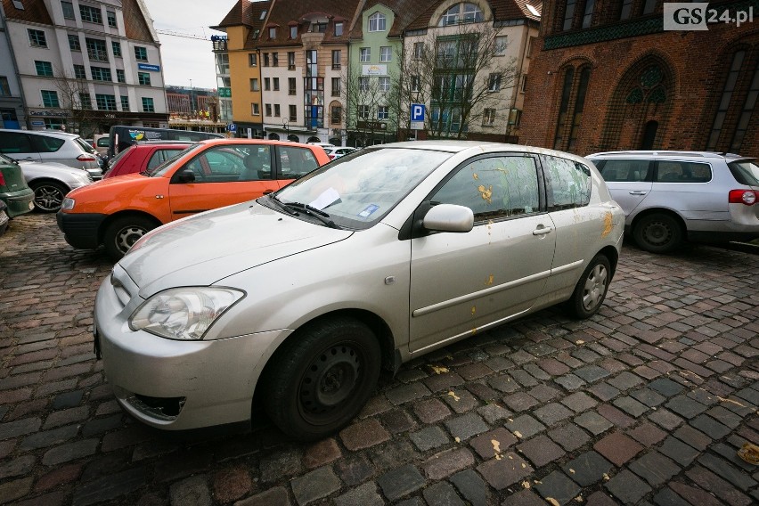 Karna musztarda za parkowanie na szczecińskim podzamczu [ZDJĘCIA]