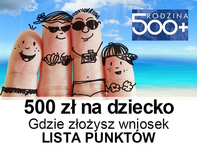 500 zł na dziecko. Gdzie złożyć wniosek? Nie tylko MOPS, też szkoły i sklepy LISTA PUNKTÓW 500 PLUS