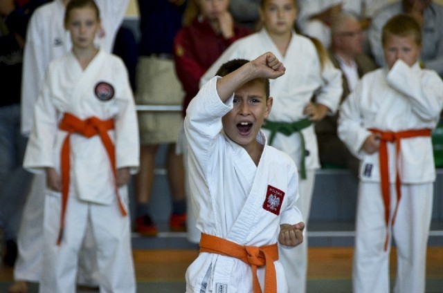 Karol Wojdyła, młody karateka Bushikanu Szczecin.