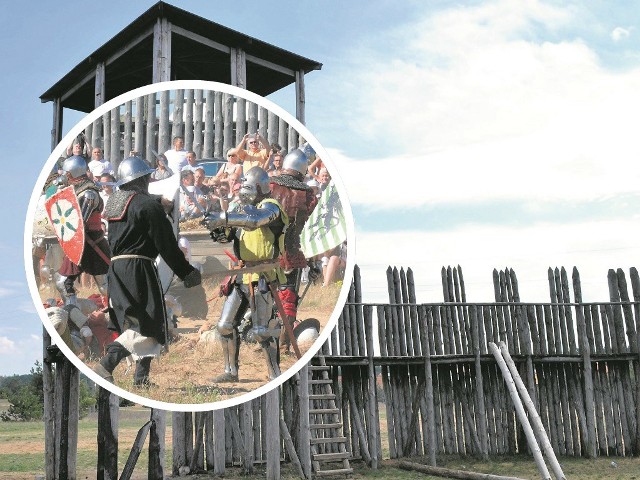 Gród postawiono na tuszyńskich błoniach w roku 2006, organizując po raz czwarty festyn cysterski inscenizację bitwy. Inscenizacja bitwy pod Koronowem będzie na błoniach tuszyńskich, ale jej tłem nie będzie już palisada grodu...