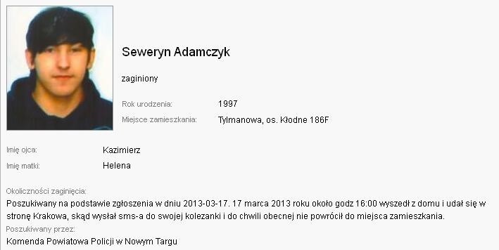 Zobacz listę zaginionych osób z Małopolski [ZDJĘCIA]