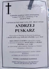 Balice. W piątek pogrzeb zmarłego strażaka ochotnika Andrzeja Puskarza. Zostanie pochowany w Morawicy