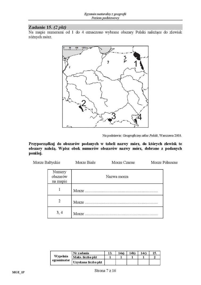 Stara matura 2016: GEOGRAFIA podstawowa [ODPOWIEDZI, ARKUSZ...