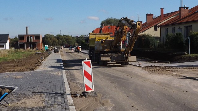 Trwa przebudowa ulicy Krańcowej w Koszalinie.