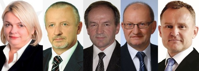 Od lewej: Ewa Belka, Grzegorz Domański, Andrzej Łęgosz, Andrzej Pyziak i Piotr Rasztar.