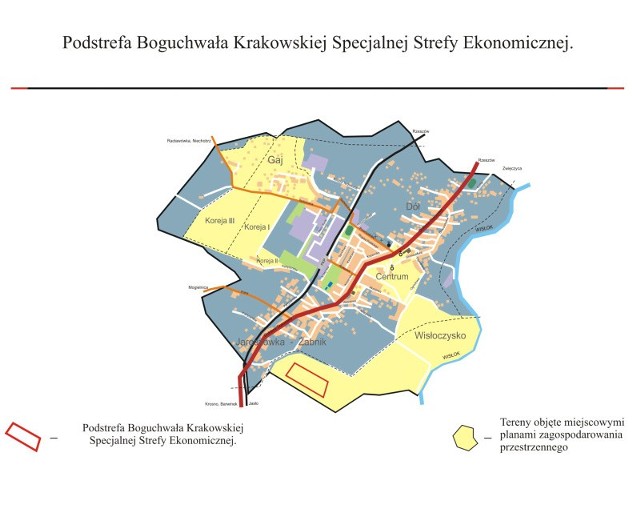 Wizualizacja podstrefy w Boguchwale.