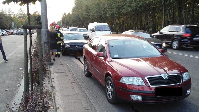 Kolizja na ul. Szczecińskiej w Słupsku.