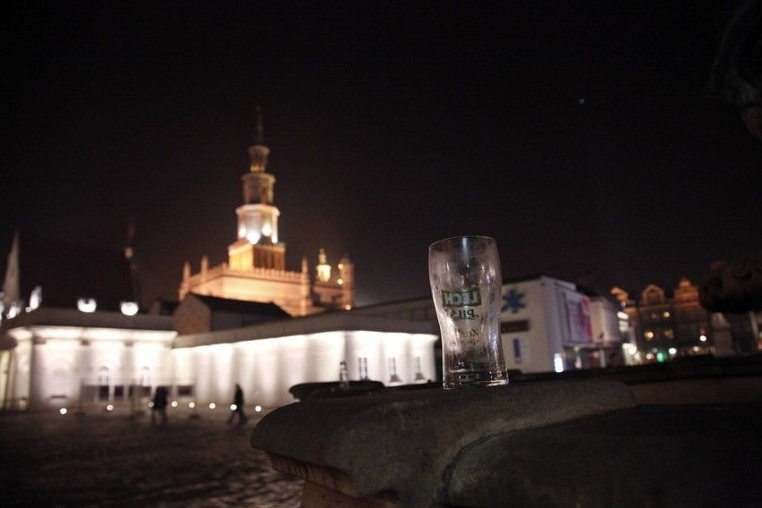 Stary Rynek w Poznaniu nocą