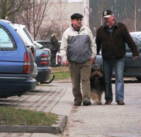 Waldemar Fabich (z lewej) i Andrzej Kaszkowiak liczą, że spółdzielnia nie utopi ich pomysłu urządzenia przed blokiem parkingu.