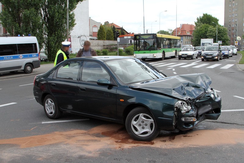 Wypadek na ul. Łużyckiej w Zielonej Górze