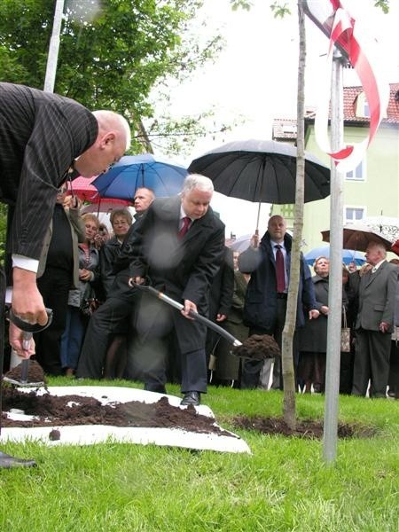 Lech Kaczynski w Brzegu