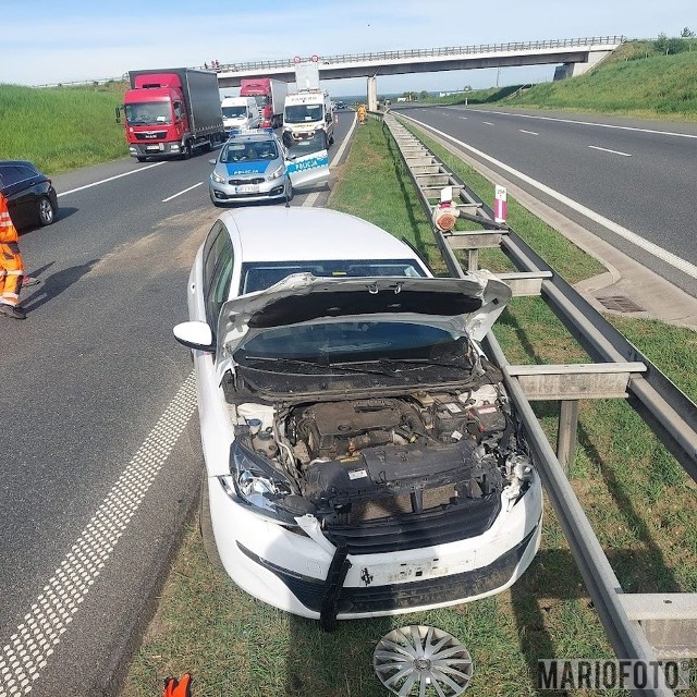 Poniedziałkowy wypadek na autostradzie A4 w okolicy Gogolina.