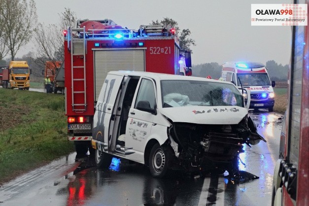 Śmiertelny wypadek na drodze Jelcz - Oława [ZDJĘCIA]