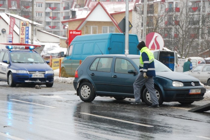 Wypadek przy Auchan, na ul. Hetmanskiej w Bialymstoku