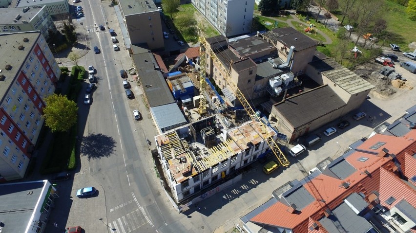 Tak rośnie Stargardzkie Centrum Nauki. Zdjęcia z lotu ptaka