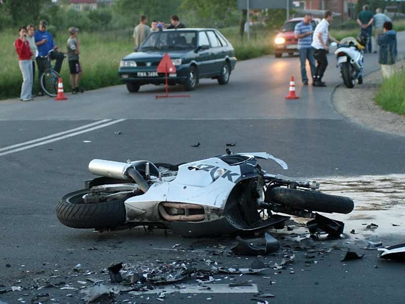 Wypadek motocyklisty w Gorzycach...