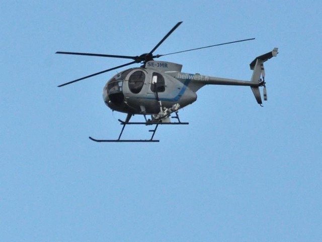 Helikopter krążył na niewielkiej wysokości nad Gorzowem