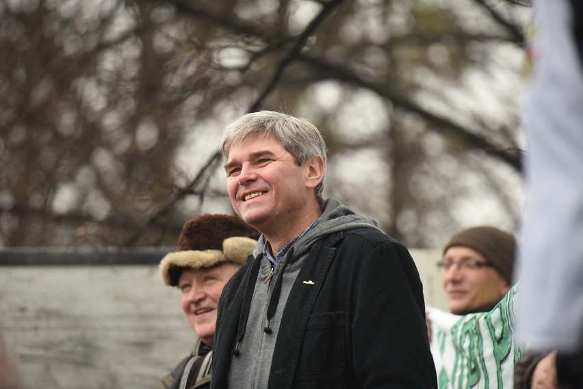 Protest górników kopalni Boże Dary w Katowicach: