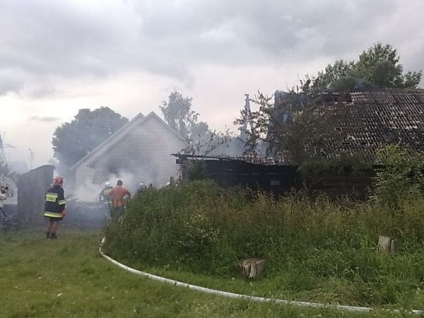 Pożar w miejscowości Juraszki.