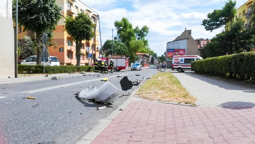 Wypadek w centrum Dobrodzienia.
