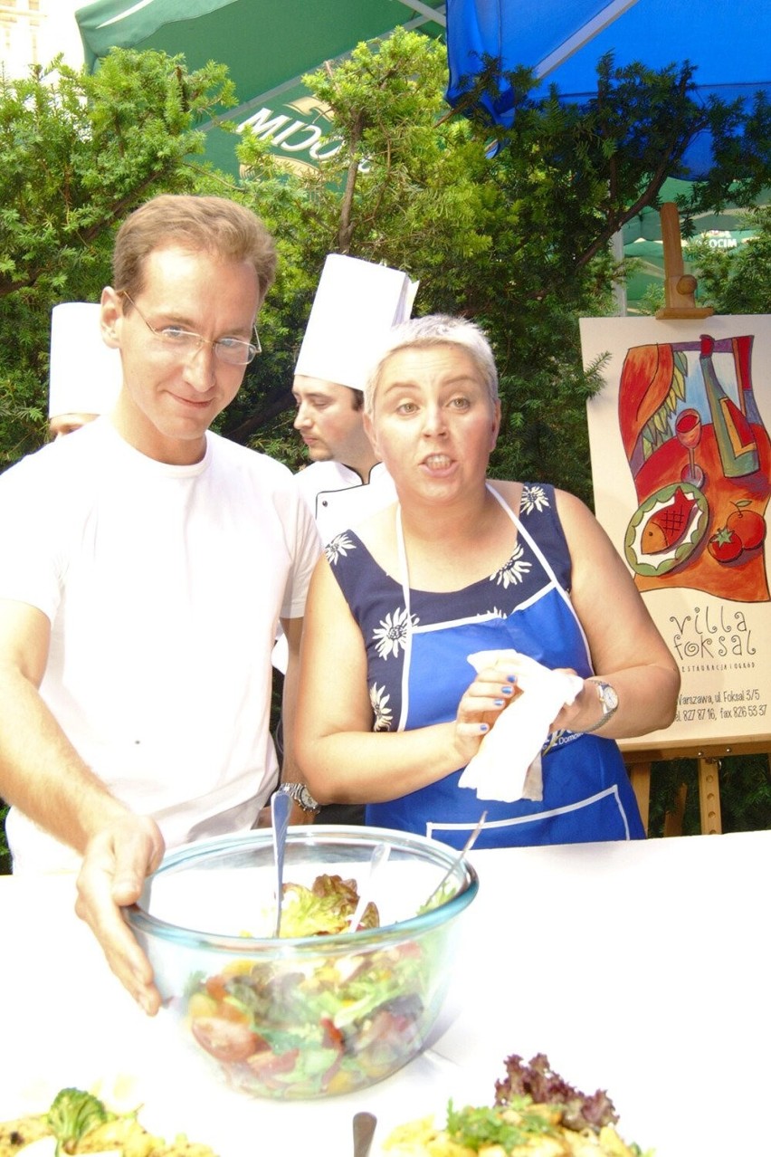 Dorota Wellman i Piotr Kraśko w 2002 roku
