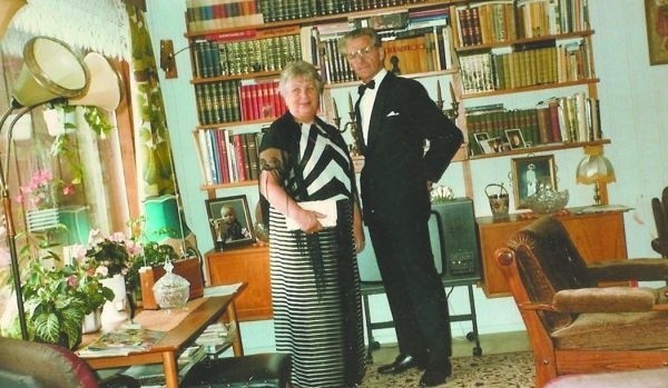 Jerzy Bałdysz z żoną w ich domu w Norwegii