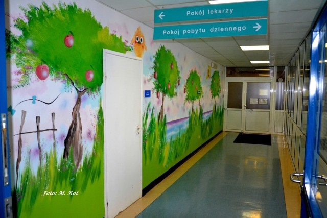 Maciej Kot – artysta, plastyk który sprawia, że dziecięce szpitale stają się bardziej kolorowe i przyjazne najmłodszym zawitał do Mazowieckiego Szpitala Specjalistycznego i pomalował korytarz Oddziału Pediatrii.