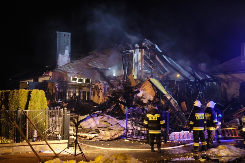 Pożar domu w Oleszycach.
