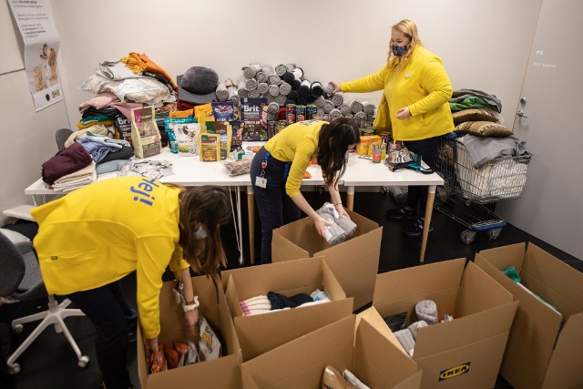 Blisko 640 kg darów dla psów i kotów ze schronisk udało się zebrać podczas charytatywnej akcji zorganizowanej przez IKEA Lublin