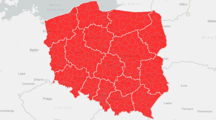 W Polsce od 24.10.2020 strefa czerwona będzie obowiązywać we...