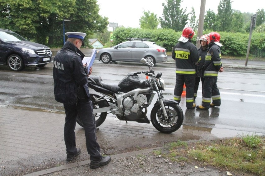 Motocyklistka ranna na Krakowskiej. Ogromne korki 
