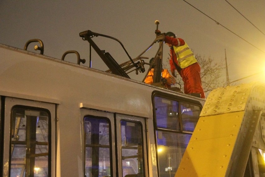 Awaria trakcji na moście Trzebnickim