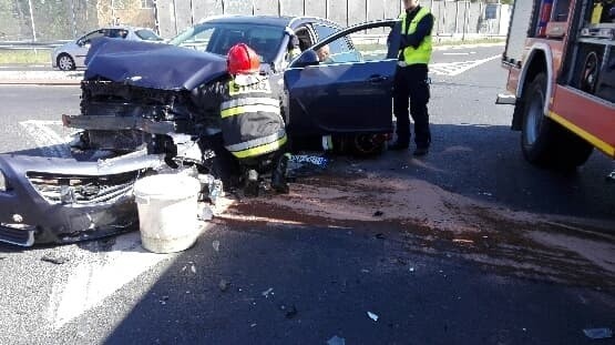 Do groźnego wypadku doszło dziś rano na drodze krajowej nr 6...